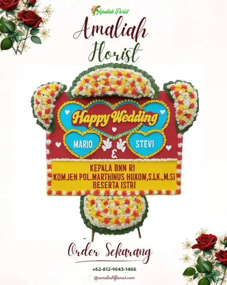 Papan Bunga Pernikahan Air Ringkih